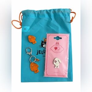 Jellycat Bunny Pins & Keychain